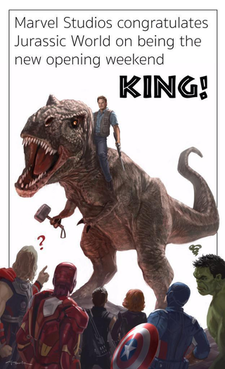 Illustration for article titled Jurassic World felicita a Star Wars por el récord de taquilla como manda la vieja tradición